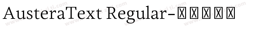 AusteraText Regular字体转换